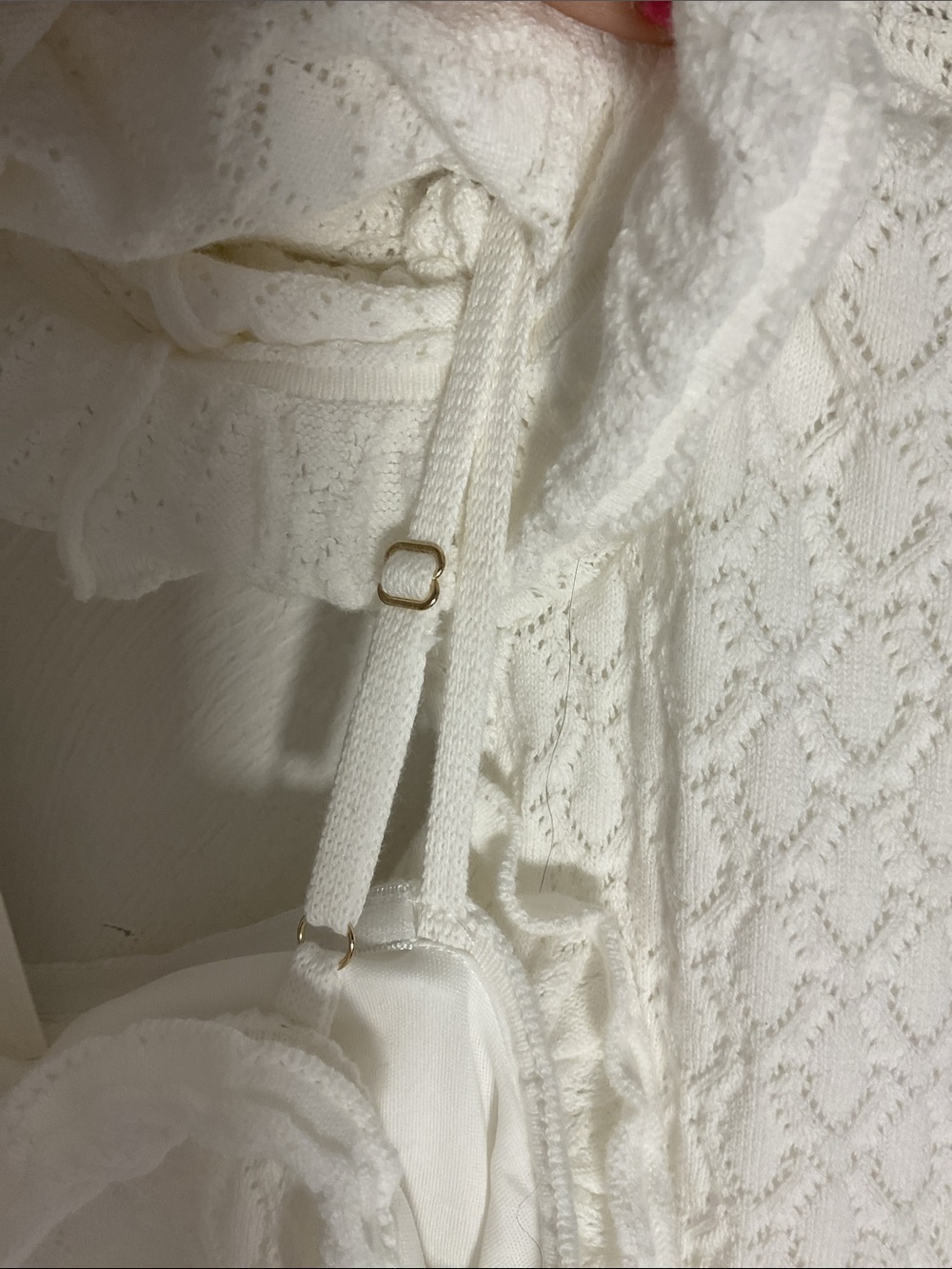 Willow & Wind White Pointelle Knit 2-Piece Dress & Cardigan Set Size S NWT - Picture 6 of 9